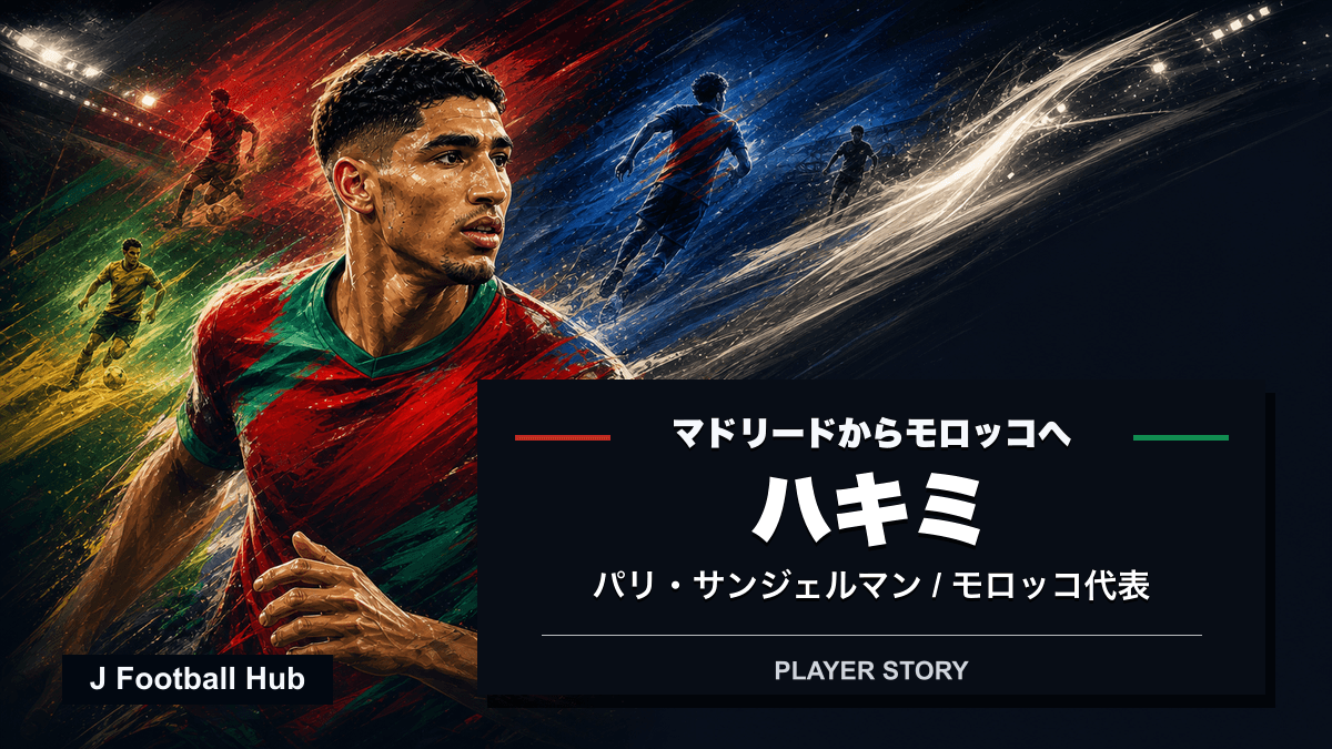 アクラフ・ハキミがマドリード、ドルトムント、インテル、パリ・サンジェルマン、モロッコ代表へ進む選手ストーリー用サムネイル