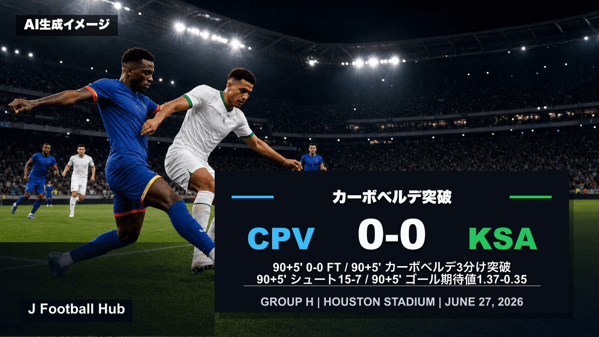 カーボベルデ対サウジアラビアが0-0で終わったW杯26グループH試合レビュー用サムネイル