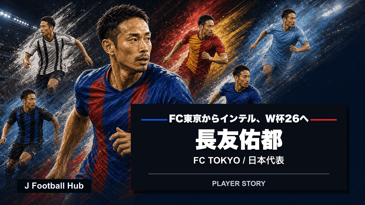 長友佑都が明治大学、FC東京、インテル、日本代表へ進む選手ストーリー用サムネイル